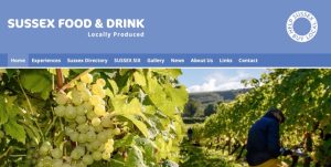 Screenshot and link for Sussex Food and Drink website